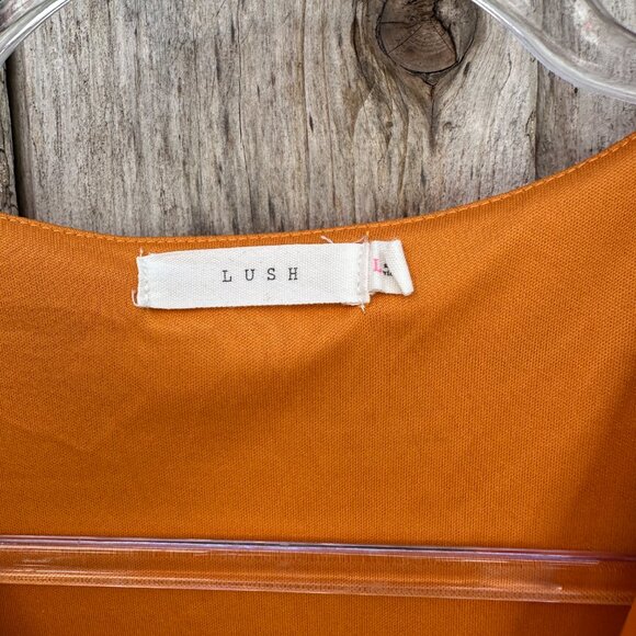 Lush Mareena Red Poppy Floral Wrap Long Sleeve Dress - Picture 7 of 12